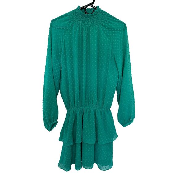 Yumi Kim Class Act Emerald Green Flirty Flowy Dress NWOT S - Picture 3 of 10